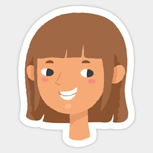 Bob Bangs Girl Avatar Sticker